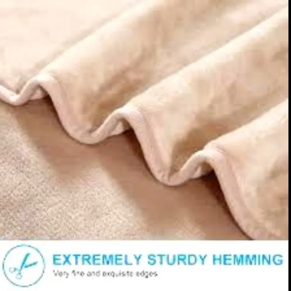 PLUSH TWIN SIZE SOFT BREATHABLE FLEECE BLANKET SIZE 66